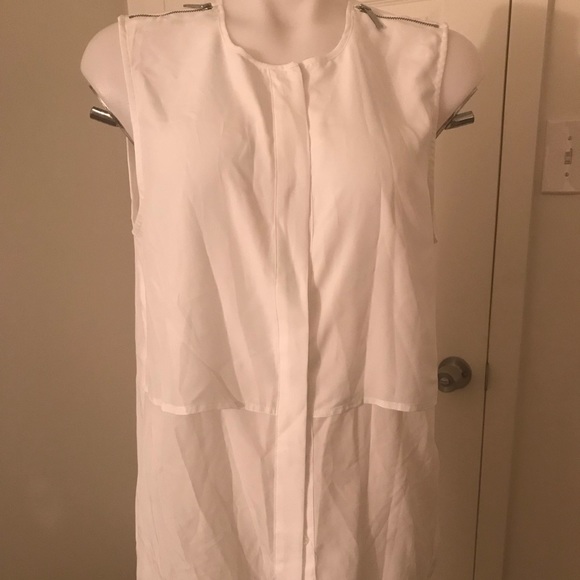 White short sleeved button down Michael Kors top - Picture 1 of 3